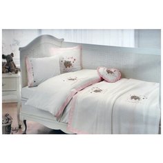 Постельное белье для новорожденных Tivolyo Home FISHY BEBE хлопковый сатин делюкс розовый