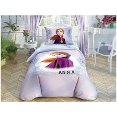 Детское постельное белье TAC FROZEN 2 DOUBLE COLOR ANNA хлопковый ранфорс 1,5 спальный