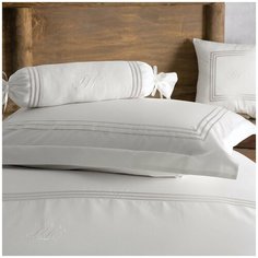 Постельное белье Tivolyo Home LINE хлопковый люкс-сатин кремовый+бежевый евро