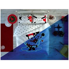 Детское постельное белье светящееся TAC MINNIE & MICKEY LOVE DAY хлопковый ранфорс евро