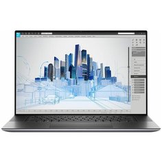Ноутбук Dell Precision 5760 17" UHD+ WVA/Core i7-11850H/16GB/512GB SSD/NVIDIA GeForce RTX A2000/Windows 10 Pro/NoODD/серебристый (5760-0679)