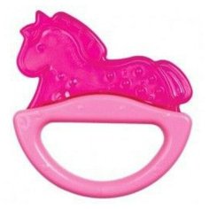Canpol Погремушка с эластичным прорезывателем Canpol арт. 13/107, 0м+, цвет розовый, форма лошадка