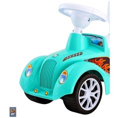ОР900 Каталка машинка Ретро с клаксоном бирюзовая Orion Toys