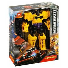 Трансформер 2в1 BONDIBOT робот и автомобиль, Bondibon BOX 22,5x27,5х10 см, цвет жёлтый, арт. HF616