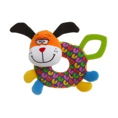 Игр. разв. мяг., погремушка, 16 см., 3 вида: кот, собака, слон, Bondibon, CRD 19х15 см., арт. TE8206