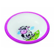 Canpol Миска пластиковая Canpol Little cow арт. 4/416, 4м+, цвет розовый, рисунок коровка