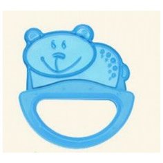 Canpol Погремушка с эластичным прорезывателем Canpol арт. 13/107, 0м+, цвет голубой, форма мишка