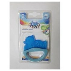 Canpol Погремушка с эластичным прорезывателем Canpol арт. 13/107, 0м+, цвет голубой, форма уточка