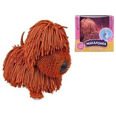 Интерактивная игрушка ABtoys Макаронка Собака коричневая ходит, звуковые и музыкальные эффекты