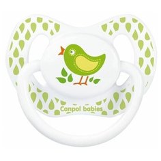 Пустышка анатомическая Canpol Summertime силикон, 6-18 мес арт. 23/467 рисунок Птичка