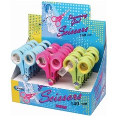 Ножницы 140 мм. в дисплее цветные FLOWER Centrum