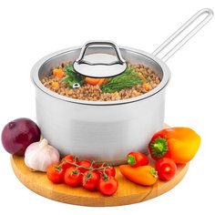 Ковш 2,5 л Elan Gallery гармония вкуса Серебро с крышкой D18