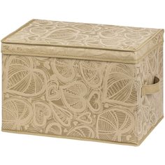 Короб-кофр складной для хранения 38х25х25 см EL Casa Золотое сердце с 2 ручками