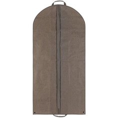 Чехол - сумка для одежды подвесной 60х127 см EL Casa Цветочный узор на кофе с молоком на молнии