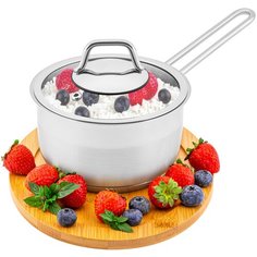 Ковш 1,2 л Elan Gallery гармония вкуса Серебро с крышкой D14