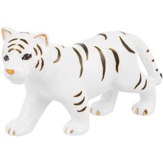 Фигурка декоративная 11,8х3,5х6,5 см Elan Gallery Тигренок, белая с золотом