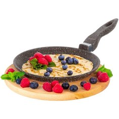 Сковорода блинная 20 см Elan Gallery гармония вкуса Коричневый опал, с несъёмной ручкой