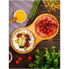 Менажница фигурная 30х15х2 см Elan Gallery 2 секции - 13х13 см каждая