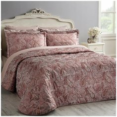 Покрывало Tivolyo Home AVELINE жаккард бордовый 260х260