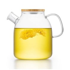 Чайник заварочный Samadoyo S-091, с бамбуковой крышкой, 1600 мл