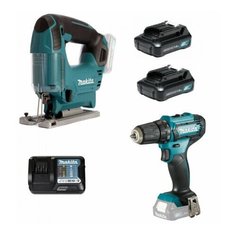 Набор Makita CLX237: аккумуляторный лобзик JV101DZ + аккумуляторная дрель-шуруповерт DF333DZ