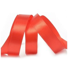 Лента атласная "Ideal", 3/4", 20 мм x 27,4 метра, цвет: 3095 красный
