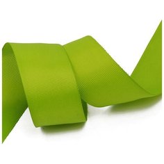 Лента репсовая в рубчик "Ideal", 38 мм x 27,42 м, цвет: 548 зеленый