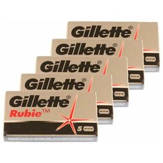Лезвия для Т-образного станка Gillette Rubie, 5 уп.