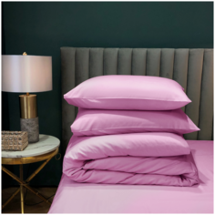 Пододеяльник SOFT BOX Сиреневый закат 150х210 см на молнии, Мако-сатин, 100% египетский хлопок