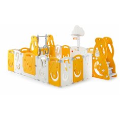 Манеж Unix Line Supreme Music PPSUMS17 оранжевый/белый