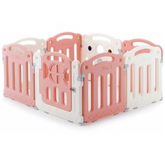 Манеж Unix Line Classic PPCL6 розовый/белый