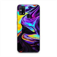 Силиконовый чехол "Фиолетовый флюид арт" на Samsung Galaxy M31 / Самсунг Галакси М31 Case Place
