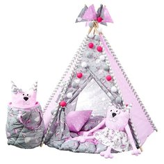 Палатка ВИГВАМиЯ Премиум оптимальный с бомбоном, маленькие балеринки