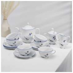 Чайный сервиз 15 предм. "Рококо Гуси" 1639411 Сима ленд