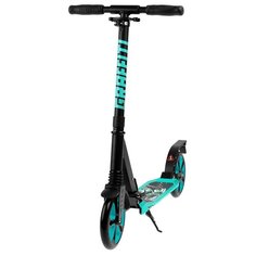 Самокат алюминиевый, складной, колёса PU d=200 мм, ABEC 7, 2 амортизатора, цвет чёрный Сима ленд