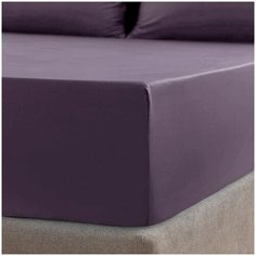 Простыня на резинке SOFT BOX Лавандовый букет 160х200х30, Мако-сатин, 100% египетский хлопок