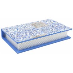 GF- RWB0014 Шкатулка- книга декоративная Голубой узор 22*14*4см, Hobby&Pro