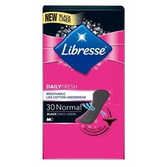 LIBRESSE Прокладки LIBRESSE DailyFresh Normal Ежедневные Черные 30 шт