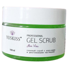 YUSKISS Гелевый скраб для тела Aloe Vera с диатомовыми частицами, 100 мл