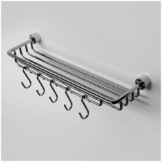 Полка для ванной-корзина с крючками WasserKRAFT Donau K-9415