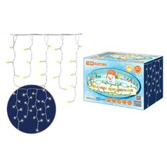 Гирлянда светодиодная "Бахрома" 2х1м, 152LED, 3000К, бел. шнур, посл. подкл, IP65, 250 В, TDM Electric (SQ0361-0044)