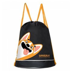 Grizzly Мешок для обуви OM-10-8, черный/оранжевый