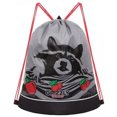 Grizzly Мешок для обуви (OM-10-6/1), серый/красный