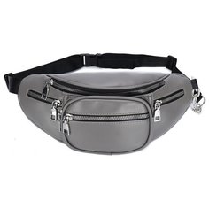 Поясная сумка женская OrsOro, искусственная кожа, серый
