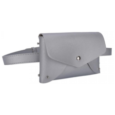 Поясная сумка женская OrsOro, искусственная кожа, серебряный