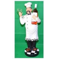 Статуэтка напольная "Повар" держатель для бутылки и фужера Royal Pewter
