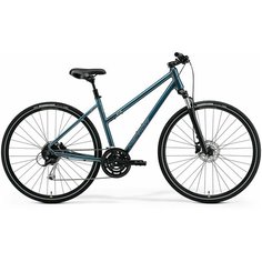 Велосипед MERIDA Crossway 100 Lady 2021 бирюзовый/серебристый 51cm