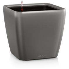 Кашпо LECHUZA настольное с автополивом Quadro LS 28, 28 x 28 x 26 см антрацитовый металлик
