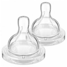 Соска Philips Avent Anti-colic Classic+, медленный поток, 1 м+, SCF632/27, 2 шт.
