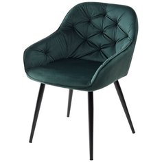 Кухонный-Обеденный Стул-кресло BREEZE BLUVEL-78 GREEN/ черный каркас, велюр . Для гостиной m-sity (м-сити) / Ru-Stol. ru